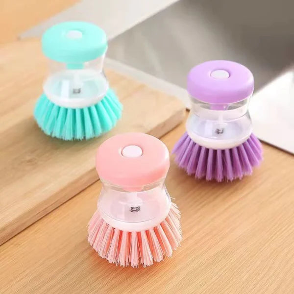 Dishwashing Brush With Liquid Soap Dispenser