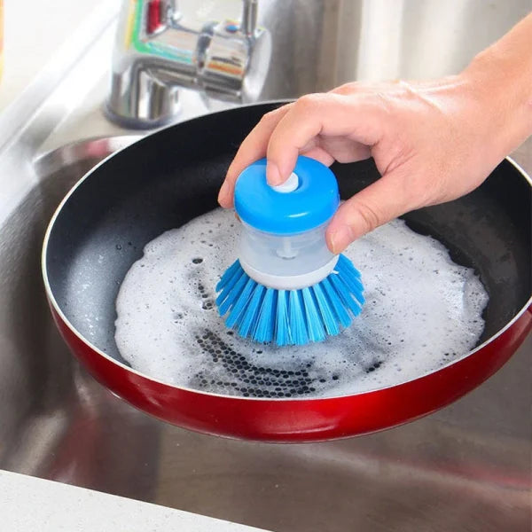 Dishwashing Brush With Liquid Soap Dispenser