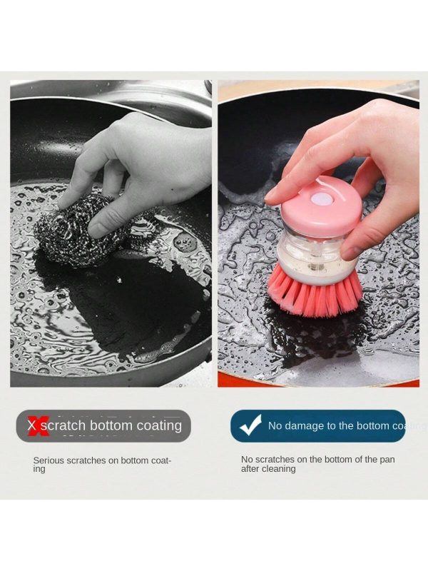 Dishwashing Brush With Liquid Soap Dispenser